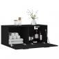 Preview: Wandschrank Schwarz 80x36,5x35 cm Holzwerkstoff