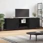 Preview: ARDEBO.de - TV-Schrank Schwarz 150x30x50 cm Holzwerkstoff