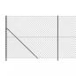 Preview: Maschendrahtzaun mit Bodenflansch Anthrazit 2,2x25 m