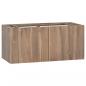 Preview: ARDEBO.de - Wand-Badschrank 90x39x40 cm Massivholz Teak