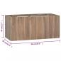 Preview: Wand-Badschrank 90x39x40 cm Massivholz Teak