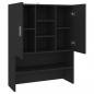 Preview: Waschmaschinenschrank Schwarz 70,5x25,5x90 cm