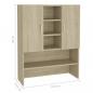 Preview: Waschmaschinenschrank Sonoma-Eiche 70,5x25,5x90 cm