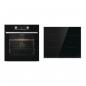 Preview: ARDEBO.de Gorenje Black Steam Pro Einbau Herdset mit Induktionskochfeld (BPSX6737E06BG + IT43X), 60 cm breit, 77 L, Pyrolyse, Grill, Kindersicherung, Boosterfunktion, Schwarz