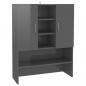 Preview: Waschmaschinenschrank Hochglanz-Grau 70,5x25,5x90 cm