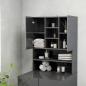 Preview: Waschmaschinenschrank Hochglanz-Grau 70,5x25,5x90 cm