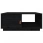 Preview: Couchtisch Schwarz 80x50x35,5 cm Massivholz Kiefer