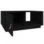 Preview: Couchtisch Schwarz 80x50x35,5 cm Massivholz Kiefer