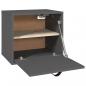 Preview: Wandschrank Grau 40x30x35 cm Massivholz Kiefer