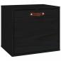 Preview: Wandschrank Schwarz 40x30x35 cm Massivholz Kiefer