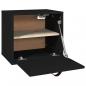 Preview: Wandschrank Schwarz 40x30x35 cm Massivholz Kiefer