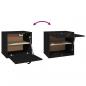 Preview: Wandschrank Schwarz 40x30x35 cm Massivholz Kiefer