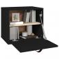 Preview: Wandschrank Schwarz 40x30x35 cm Massivholz Kiefer