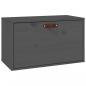 Preview: Wandschrank Grau 60x30x35 cm Massivholz Kiefer