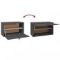 Preview: Wandschrank Grau 60x30x35 cm Massivholz Kiefer