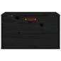 Preview: Wandschrank Schwarz 60x30x35 cm Massivholz Kiefer