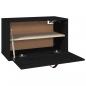 Preview: Wandschrank Schwarz 60x30x35 cm Massivholz Kiefer