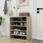 Preview: ARDEBO.de - Schuhschrank Sonoma-Eiche 60x35x70 cm Holzwerkstoff