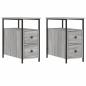 Preview: Nachttische 2 Stk. Grau Sonoma 30x60x60 cm Holzwerkstoff