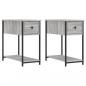 Preview: Nachttische 2 Stk. Grau Sonoma 30x60x60 cm Holzwerkstoff