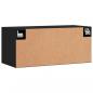 Preview: Wandschrank Schwarz 80x36,5x35 cm Holzwerkstoff