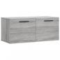 Preview: Wandschrank Grau Sonoma 80x36,5x35 cm Holzwerkstoff