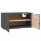 Preview: Wandschrank Grau 60x30x30 cm Massivholz Kiefer