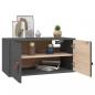 Preview: Wandschrank Grau 60x30x30 cm Massivholz Kiefer