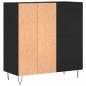 Preview: Plattenschrank Schwarz 84,5x38x89 cm Holzwerkstoff