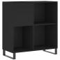 Preview: Plattenschrank Schwarz 84,5x38x89 cm Holzwerkstoff