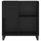 Preview: Plattenschrank Schwarz 84,5x38x89 cm Holzwerkstoff