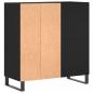 Preview: Plattenschrank Schwarz 84,5x38x89 cm Holzwerkstoff