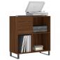 Preview: Plattenschrank Braun Eichen-Optik 84,5x38x89 cm Holzwerkstoff