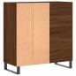 Preview: Plattenschrank Braun Eichen-Optik 84,5x38x89 cm Holzwerkstoff