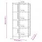 Preview: Eckregal mit 5 Böden Anthrazit Stahl & Holzwerkstoff