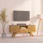 Preview: ARDEBO.de - TV-Schrank 110x30x50 cm Massivholz Teak