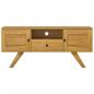 Preview: TV-Schrank 110x30x50 cm Massivholz Teak