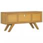 Preview: TV-Schrank 110x30x50 cm Massivholz Teak