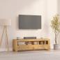 Preview: ARDEBO.de - TV-Schrank 110x30x35 cm Massivholz Teak