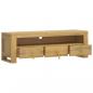 Preview: TV-Schrank 110x30x35 cm Massivholz Teak