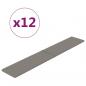 Preview: Wandpaneele 12 Stk. Hellgrau 90x15 cm Samt 1,62 m²