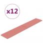 Preview: Wandpaneele 12 Stk. Rosa 90x15 cm Samt 1,62 m²