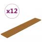 Preview: Wandpaneele 12 Stk. Braun 90x15 cm Samt 1,62 m²