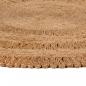 Preview: Teppich Jute Handgeflochten 120 cm Rund