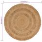 Preview: Teppich Jute Handgeflochten 120 cm Rund