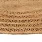 Preview: Teppich Jute Handgeflochten 90 cm Rund