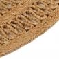 Preview: Teppich Jute Handgeflochten 90 cm Rund