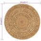 Preview: Teppich Jute Handgeflochten 90 cm Rund