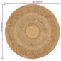 Preview: Teppich Jute Handgeflochten 120 cm Rund