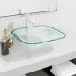 Preview: ARDEBO.de - Waschbecken Glas 42x42x14 cm Transparent